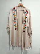 Floral Embroidered Kimono Cardigan-2