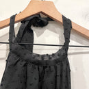 Halter Swiss Dot Maxi Dress-2