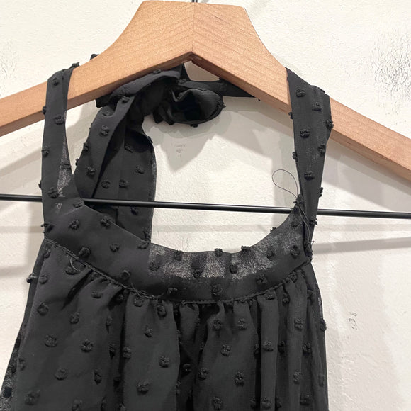 Halter Swiss Dot Maxi Dress