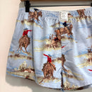Cowboy Flannel Sleep Shorts-2