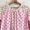 Geometric Button Down Top-3