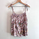 Floral Tie Shoulder Pajama Top-2