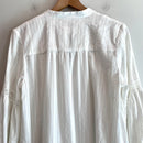 Long Sleeve Eyelet 1/4 Button Tunic Top-11