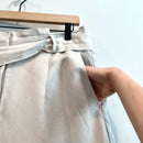 Paperbag Belted Linen Blend Pants-4