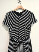 Striped Tie Front Dress-3