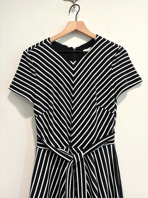 Striped Tie Front Dress