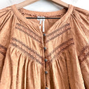Crochet Inset Button Down Top-8