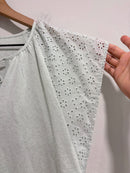 Eyelet Cap Sleeve Top-6