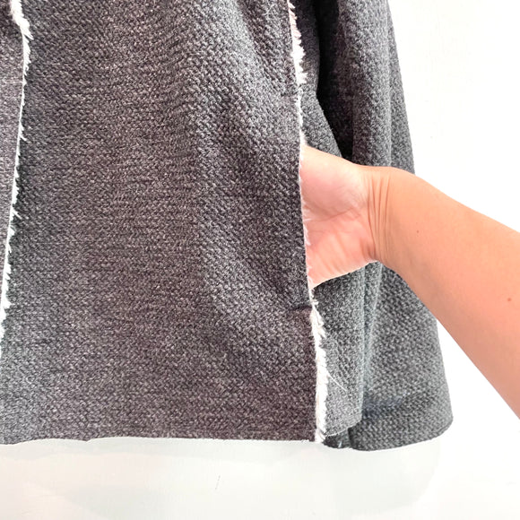 Fuzzy Soft Lined Sweatshirt Jacket