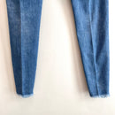 Distressed Raw Hem Skinny Jeans-8