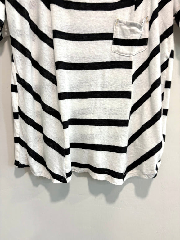 Striped Button Back Top