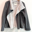 Fuzzy Soft Lined Sweatshirt Jacket-9