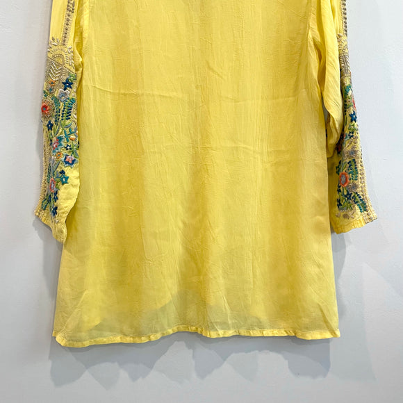 Floral Embroidered Sleeve Top