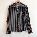 Striped Button Down Silk Shirt-2
