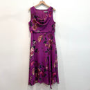 Draped Neck Floral Midi Dress-2