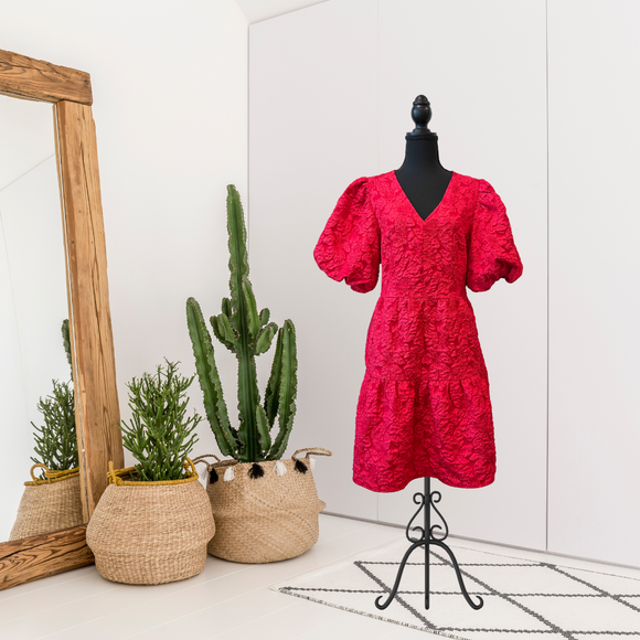 Jacquard Tiered Dress