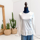 Silk Trim Long Sleeve Top-1