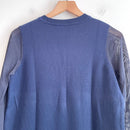 Semi-Sheer Sleeve V-Neck Sweater-10