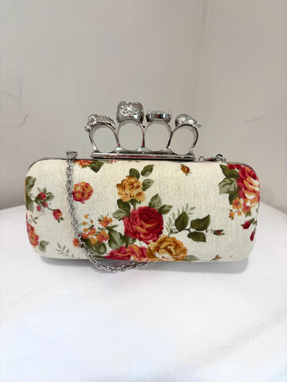Floral Skull Ring Clutch