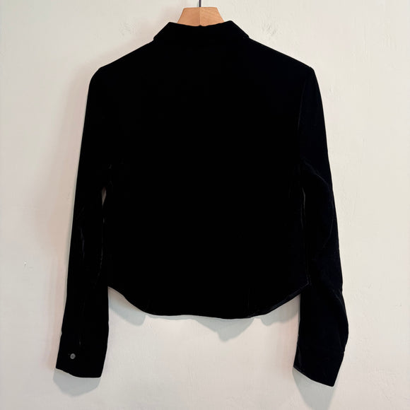 Velvet Button Down Top