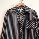 Striped Button Down Silk Shirt-3