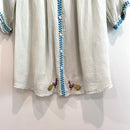 Floral Peacock Embroidered Tunic Top-4