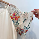 Floral Sheer Embroidered Sleeve Top-6
