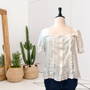 Eyelet Puff Sleeve Top-1