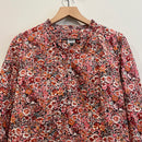 Floral 1/4 Button Top-3