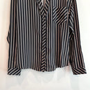 Striped Button Down Silk Shirt-4