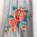 Floral Embroidered Silk Trim Tee-6
