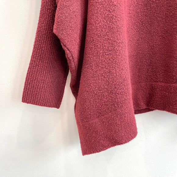 V-Neck Dolman Sleeve Oversized Sweater