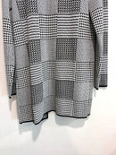 Houndstooth Plaid Cardigan-10