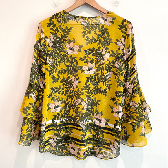 Floral Bell Sleeve Top
