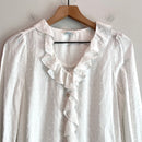 Ruffled Button Down Swiss Dot Top-3