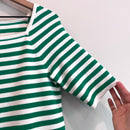 Striped Knit Stretch Sweater-5