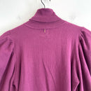Puff Shoulder Turtleneck Sweater-10
