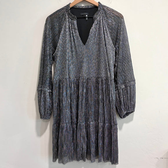 Metallic Long Sleeve Dress