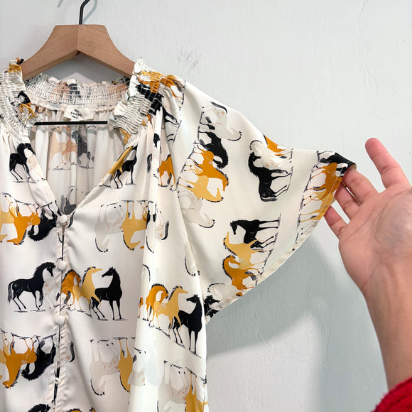 Horse Satin Top