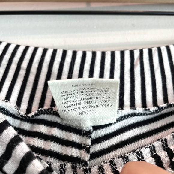 Striped Lace Trim Pajama Pants