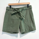 Belted Twill Shorts-1