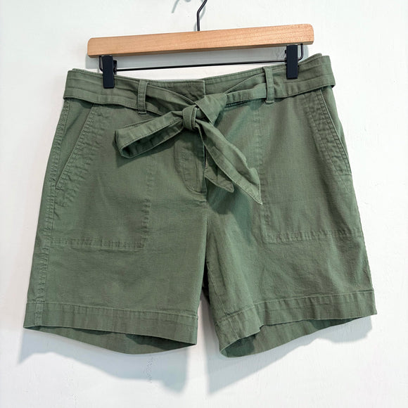 Belted Twill Shorts
