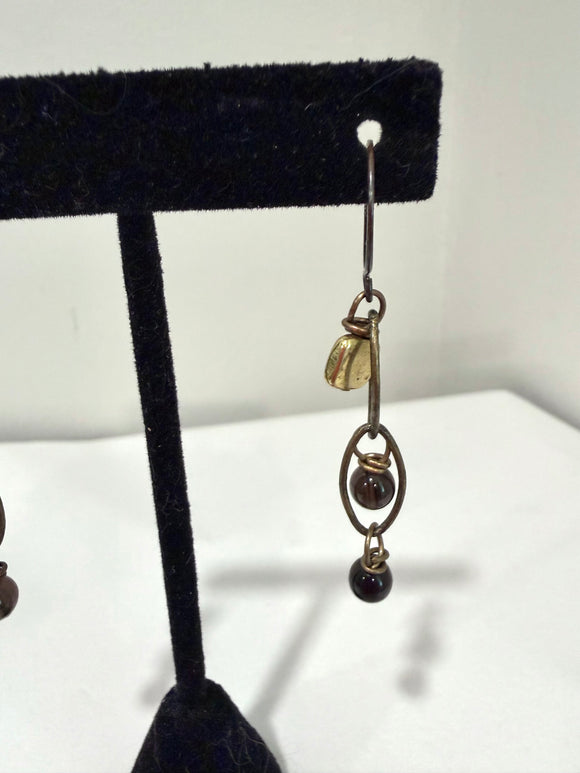 Bronze Beaded Earrings