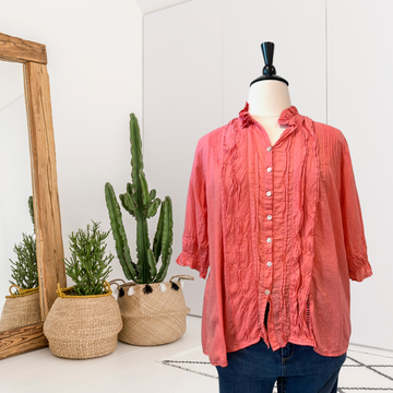 Ruffle Pleated Top