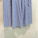 Striped Tiered Bell Sleeve Wrap Dress-5