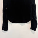 Velvet Button Down Top-9