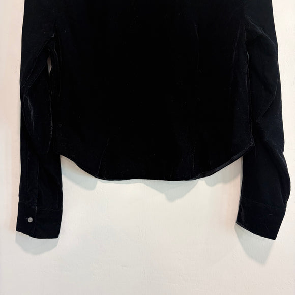 Velvet Button Down Top