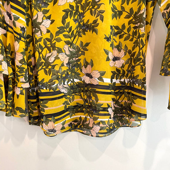 Floral Bell Sleeve Top