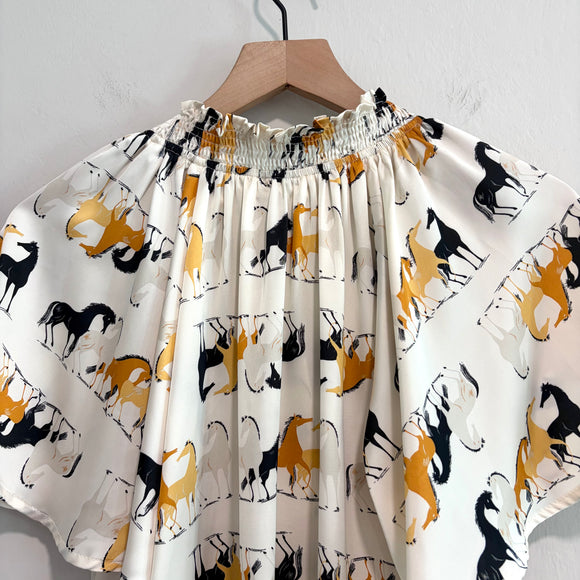 Horse Satin Top