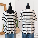 Striped Button Back Top-1